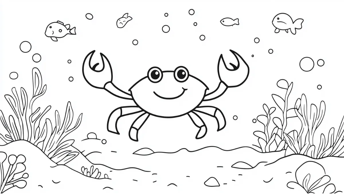 coloriage Crabe a imprimer