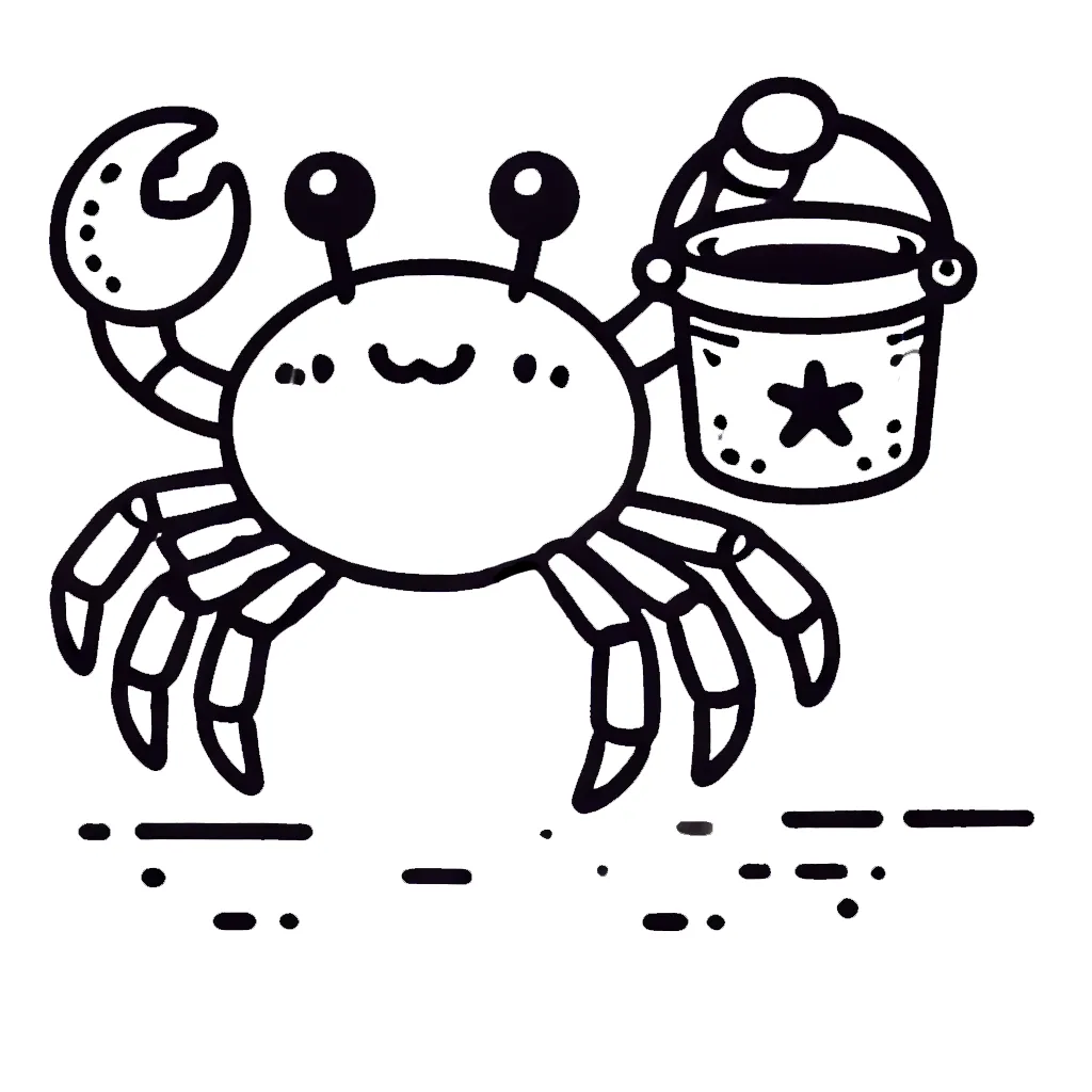 coloriage Crabe pour bebe a imprimer 2