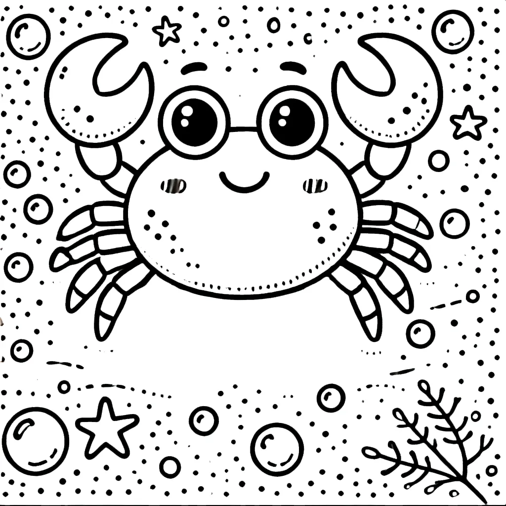 coloriage Crabe à imprimer pour enfant de 10 ans