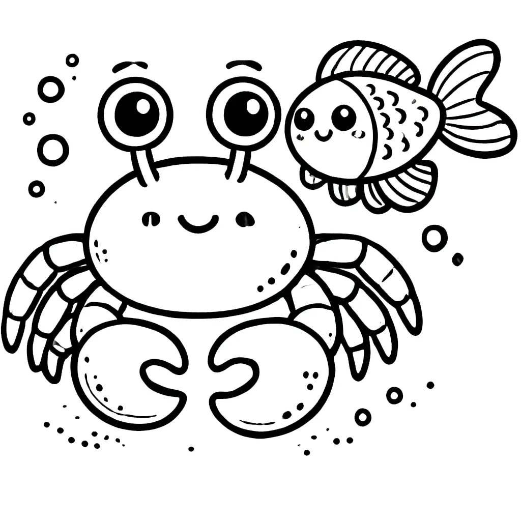 coloriage Crabe a dessiner en ligne