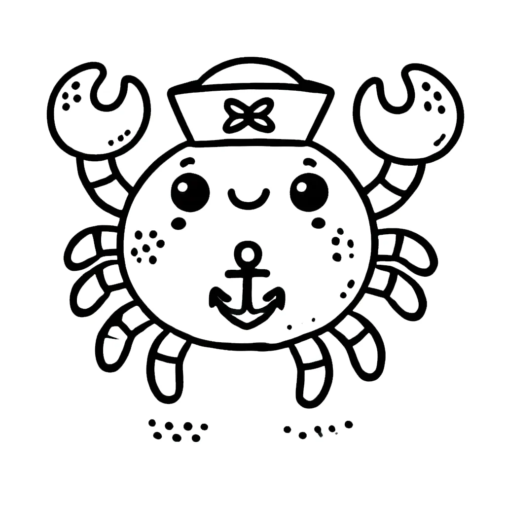 coloriage Crabe pour enfant de 3 ans