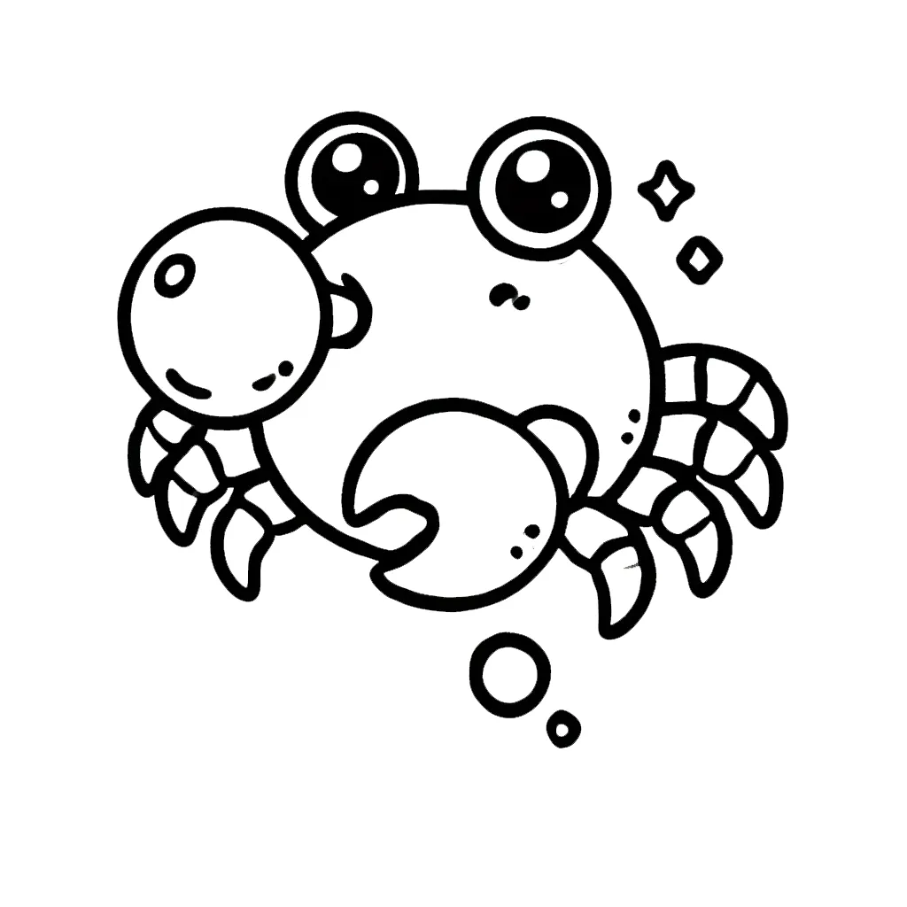 coloriage Crabe a colorier en ligne