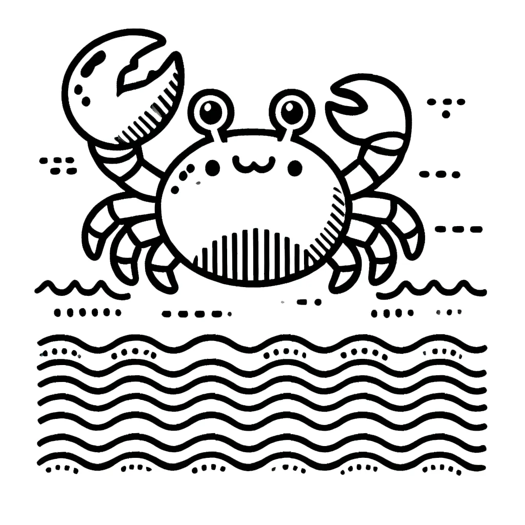 coloriage Crabe a colorier en ligne gratuitement