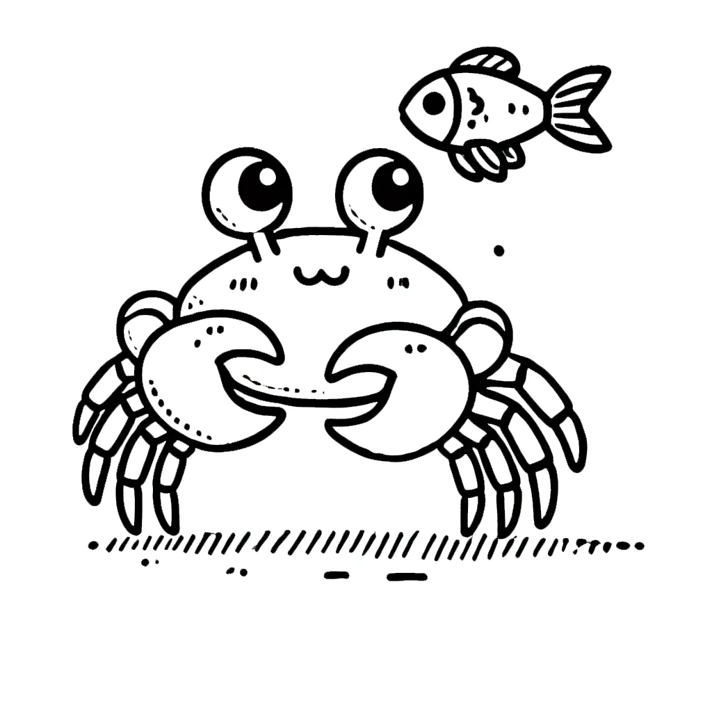 coloriage Crabe pour enfant 1