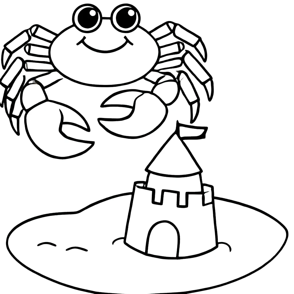 coloriage Crabe à imprimer pdf gratuit 1