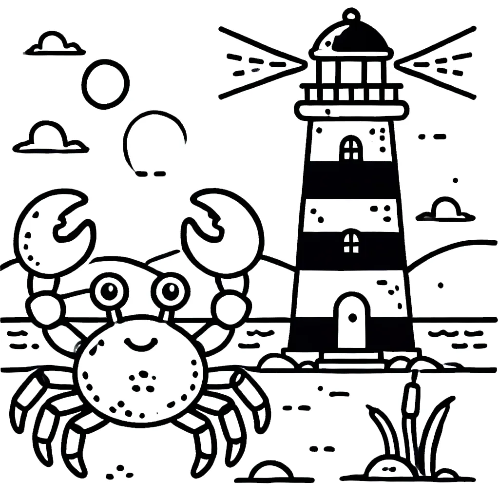 coloriage Crabe et dessin a imprimer 1