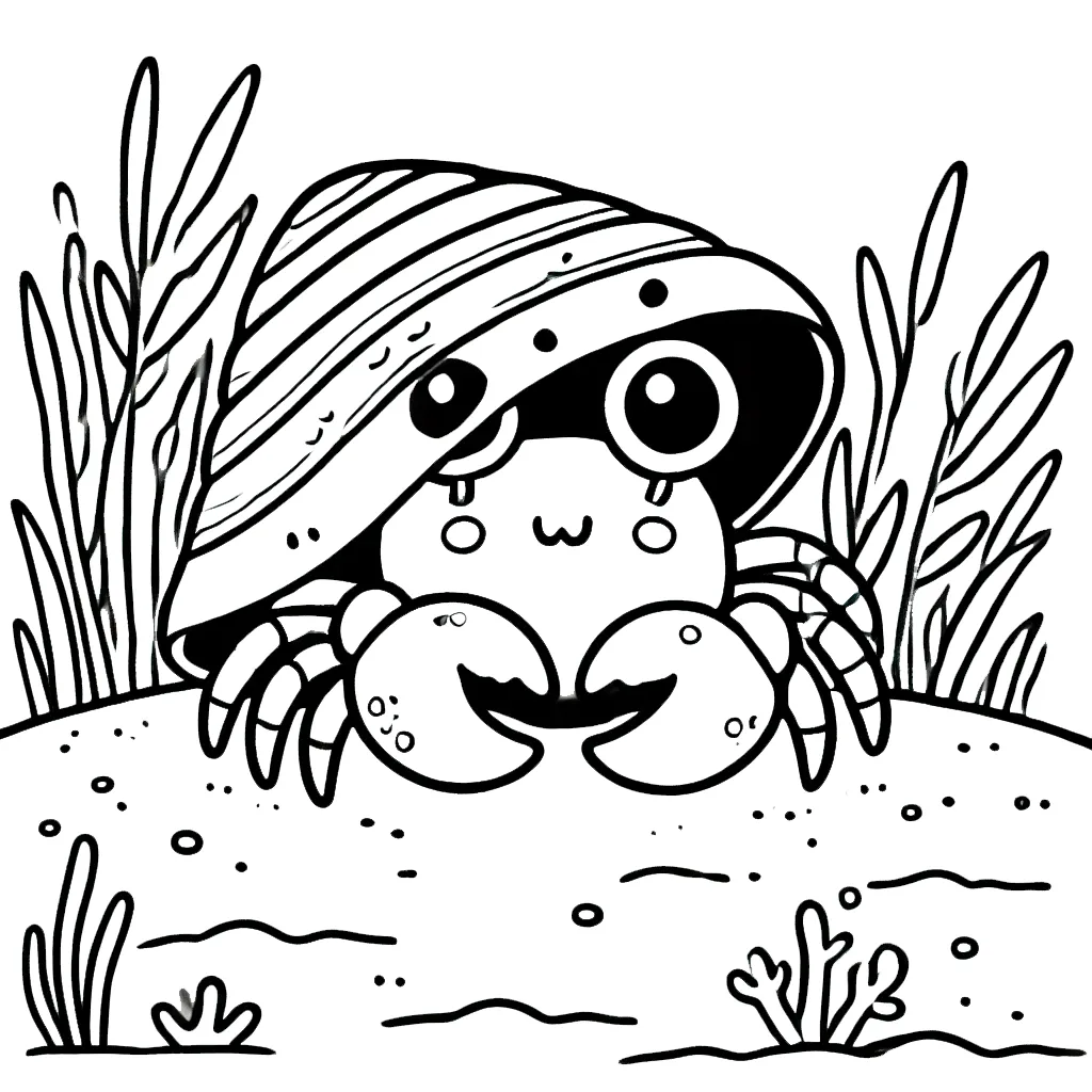 coloriage Crabe à imprimer pour enfant de 9 ans 1