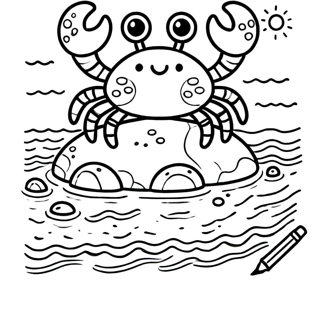 coloriage Crabe pour enfant de à imprimer