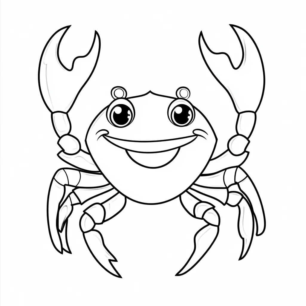 coloriage Crabe pour bebe a imprimer