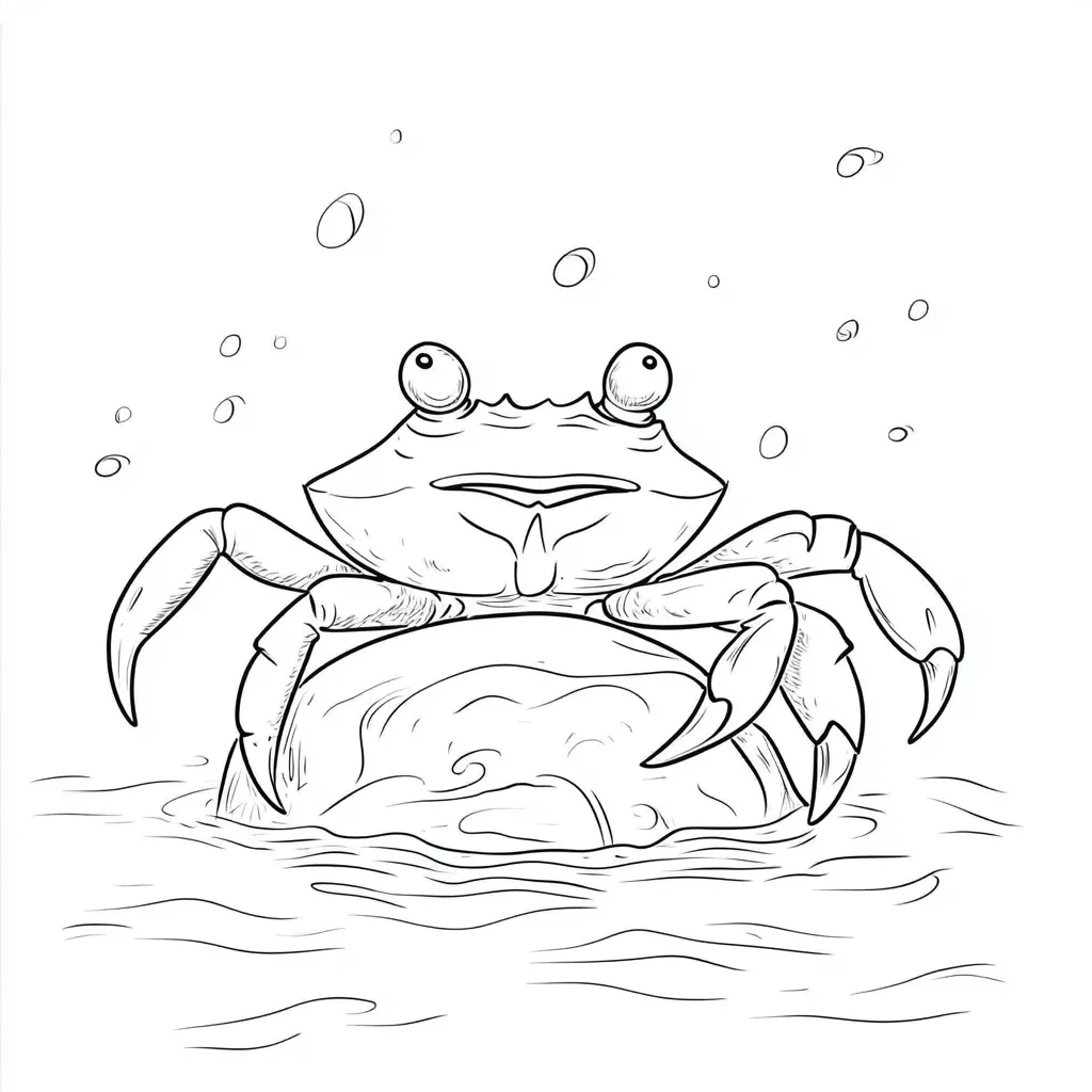 coloriage Crabe à imprimer pdf