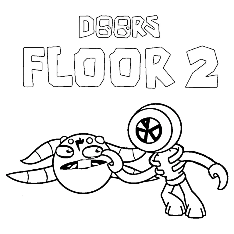Coloriage DOORS Floor 2