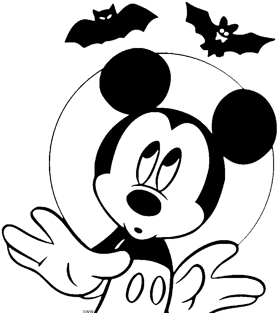 coloriage Disney Halloween pour enfant de 5 ans