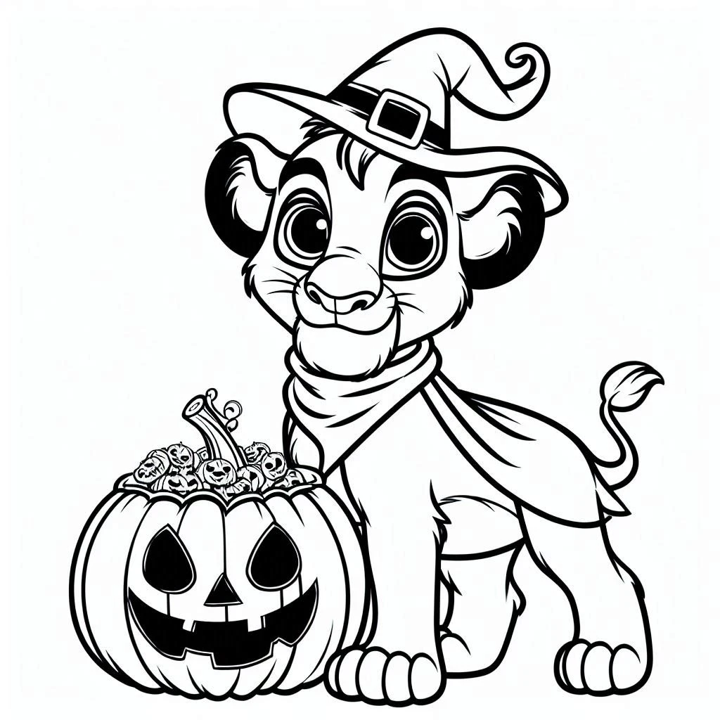 coloriage Disney Halloween à imprimer gratuitement 2