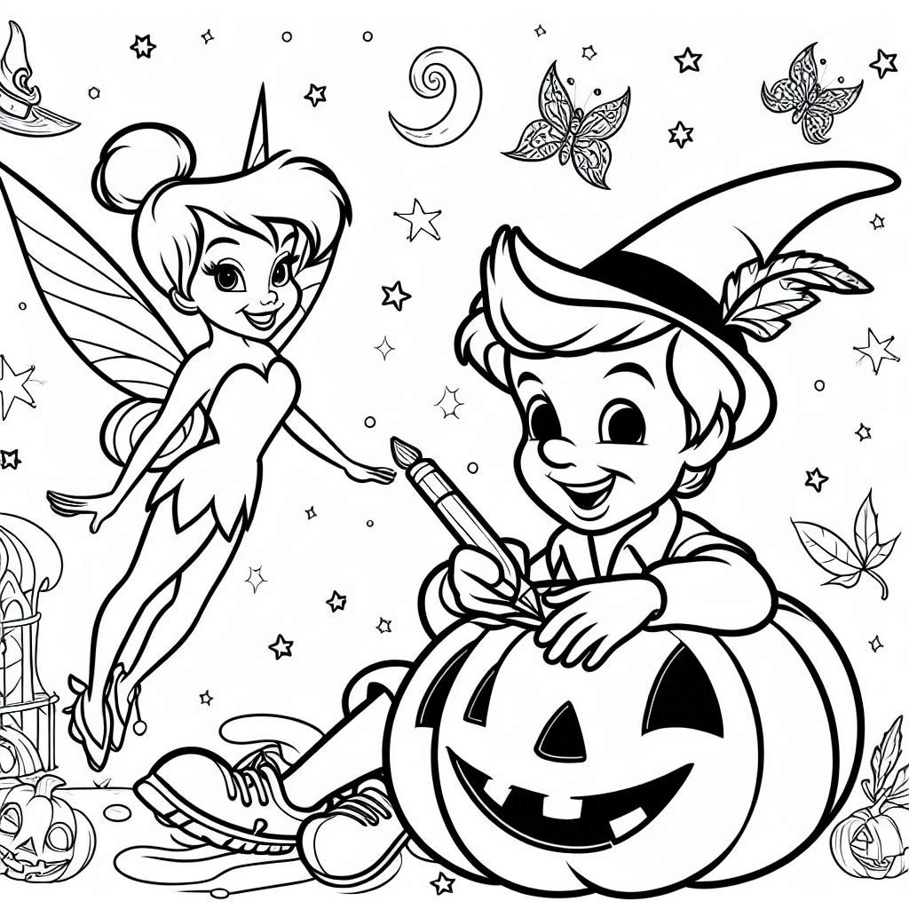 coloriage Disney Halloween à imprimer gratuitement 1