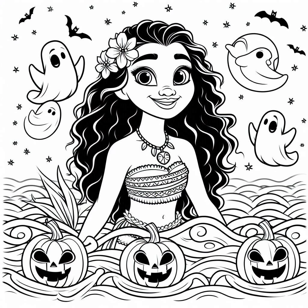 coloriage Disney Halloween educatif pour enfant