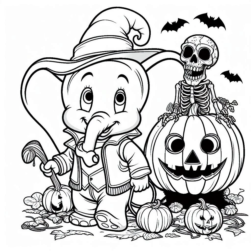 coloriage Disney Halloween à imprimer pdf gratuit 2