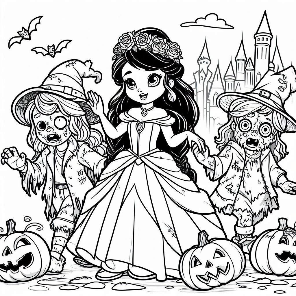 coloriage Disney Halloween à imprimer pdf gratuit 1