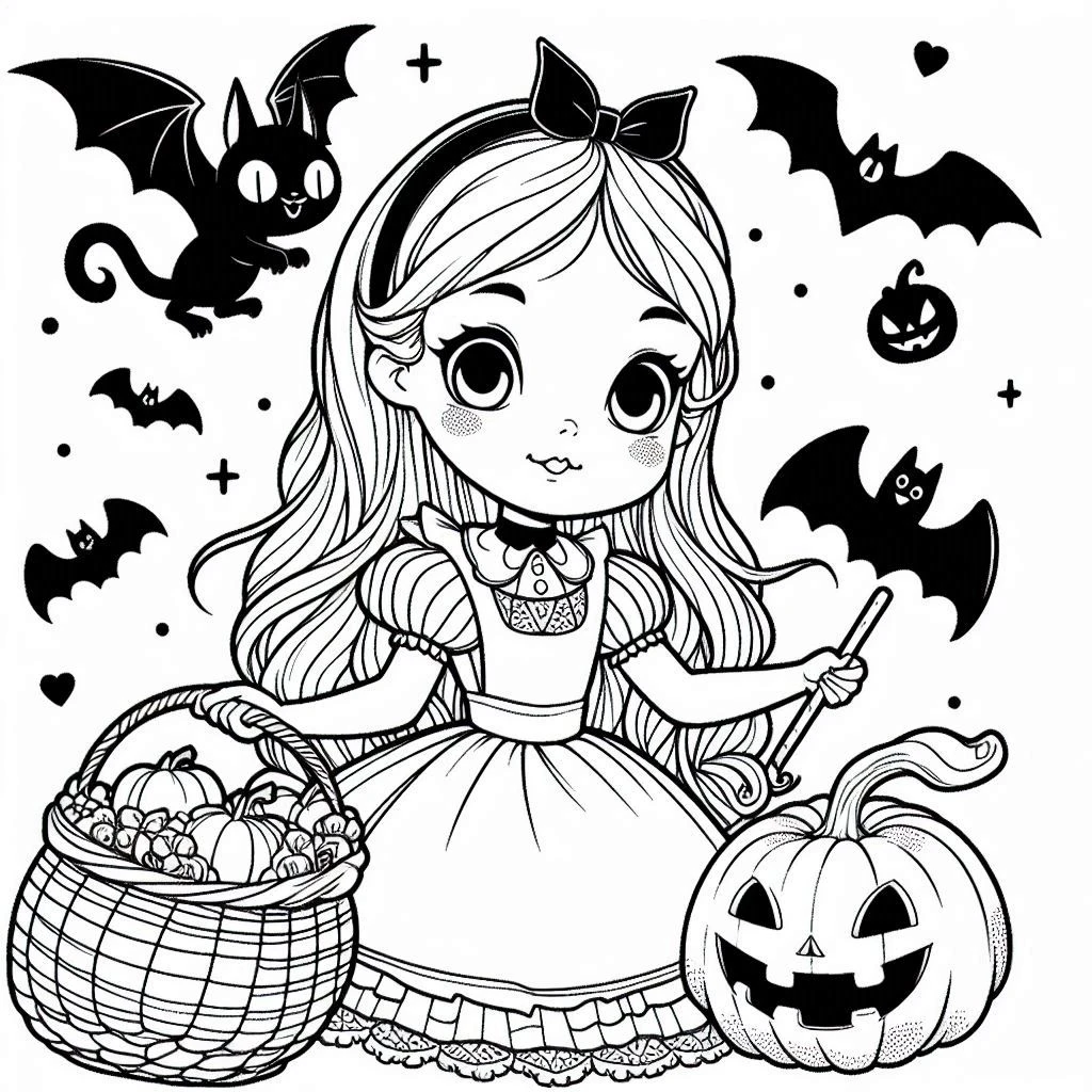 imprimer coloriage Disney Halloween pour enfant