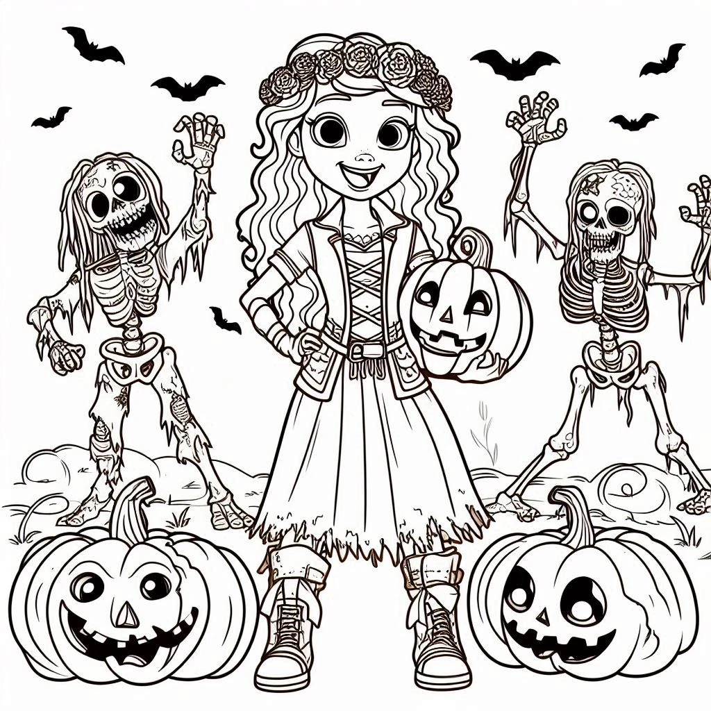 coloriage Disney Halloween pour enfant à imprimer