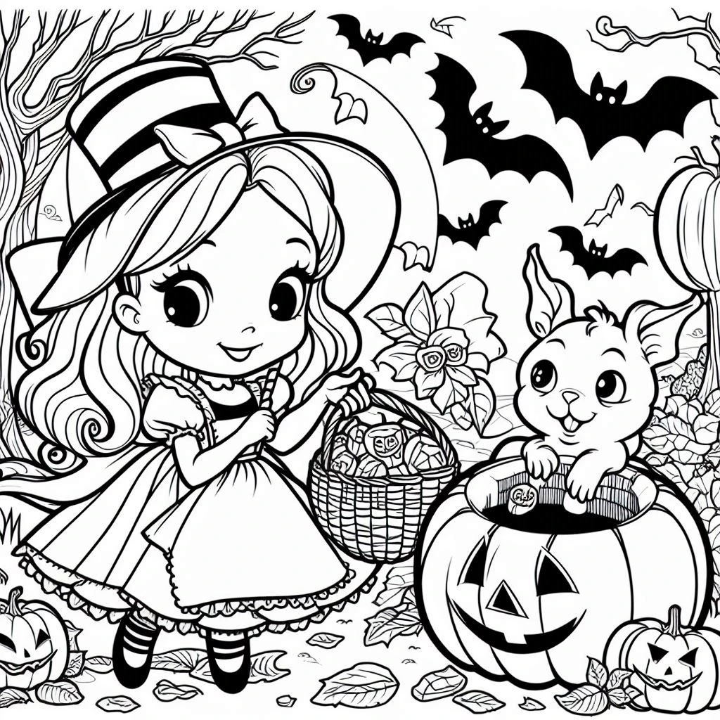 coloriage Disney Halloween à imprimer pdf gratuit