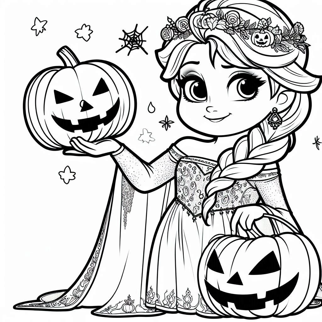 coloriage Disney Halloween pour enfant de 6 ans