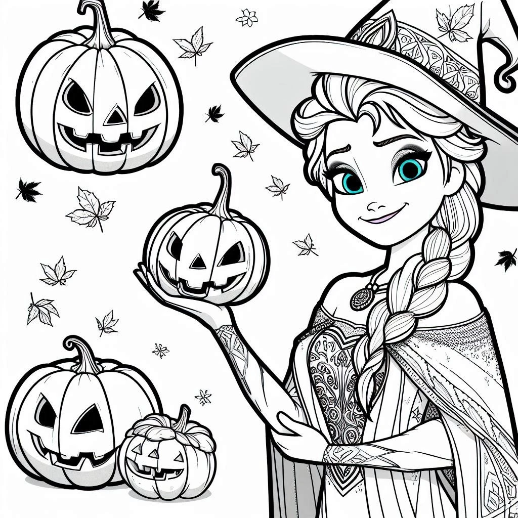 coloriage Disney Halloween pour bebe a imprimer