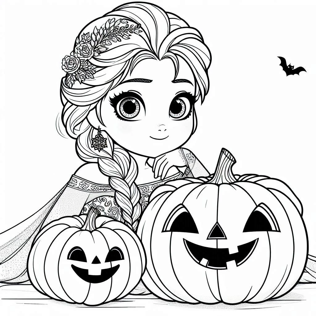 coloriage Disney Halloween pour enfant de 3 ans