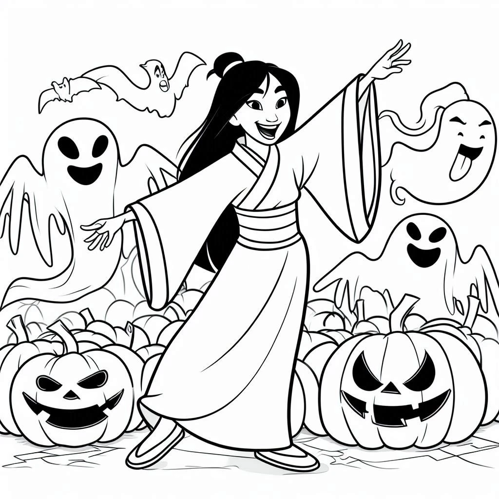 coloriage Disney Halloween et découpage à imprimer 1