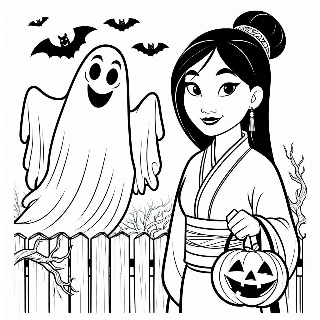 coloriage Disney Halloween a colorier en ligne gratuitement