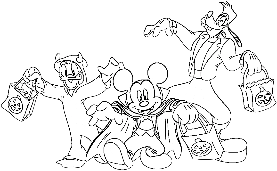 coloriage Disney Halloween à imprimer gratuitement 3