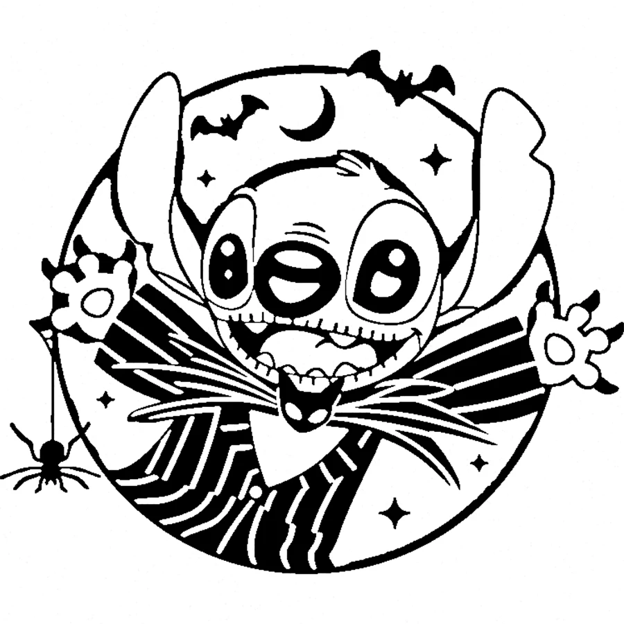 coloriage Disney Halloween pour enfants à imprimer