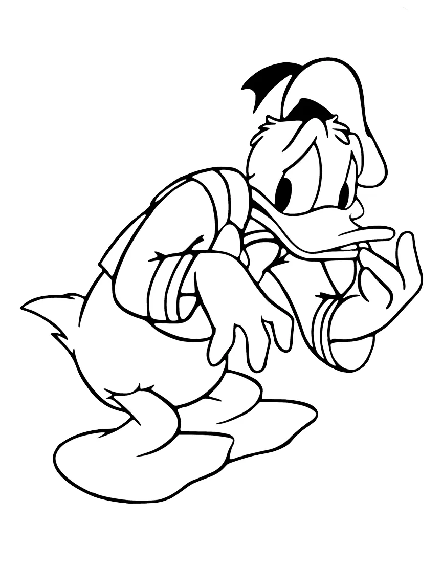 image de coloriage Donald Duck pour enfant