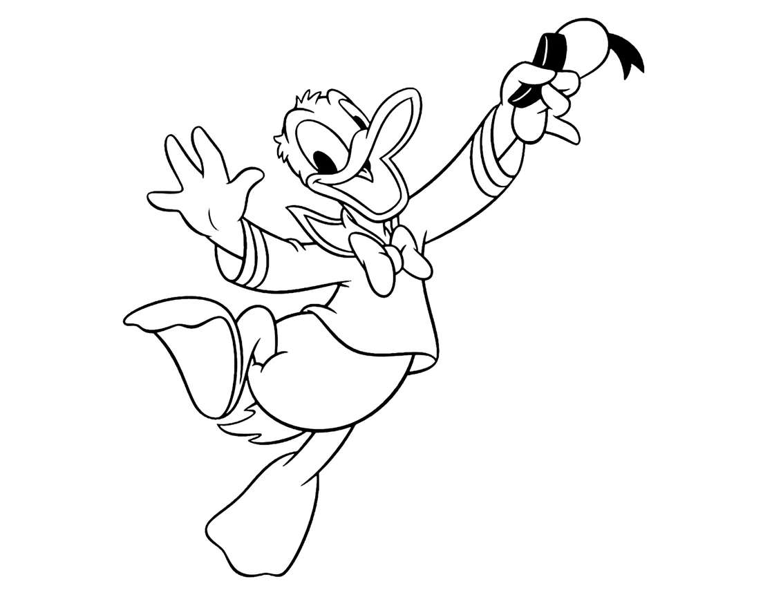 coloriage Donald Duck a colorier en ligne gratuitement