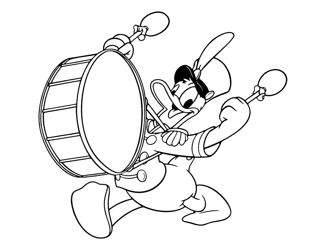 télécharger coloriage Donald Duck gratuit