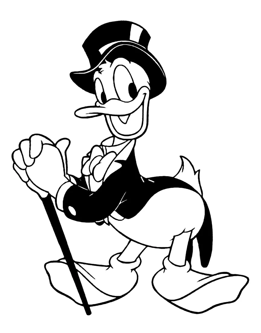 coloriage Donald Duck de pour enfants