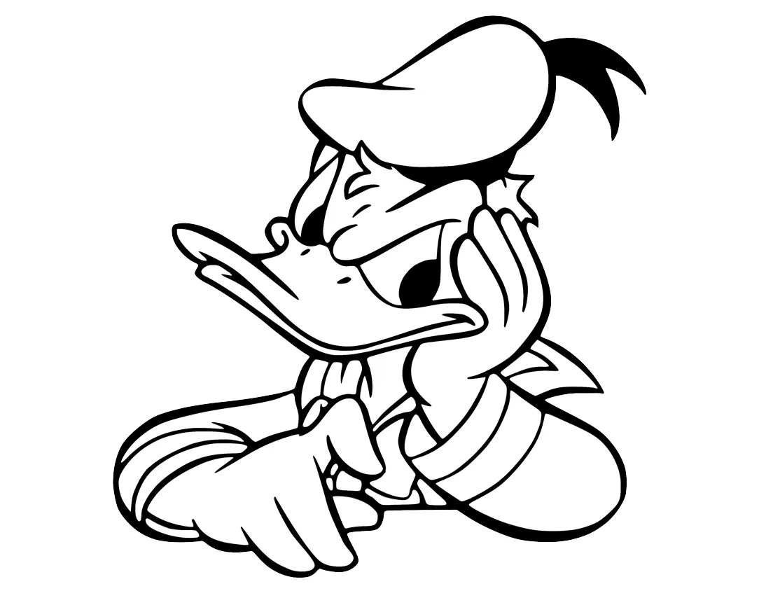 coloriage Donald Duck gratuit pour enfants