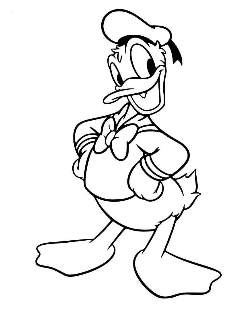 image de coloriage Donald Duck pour enfant 1