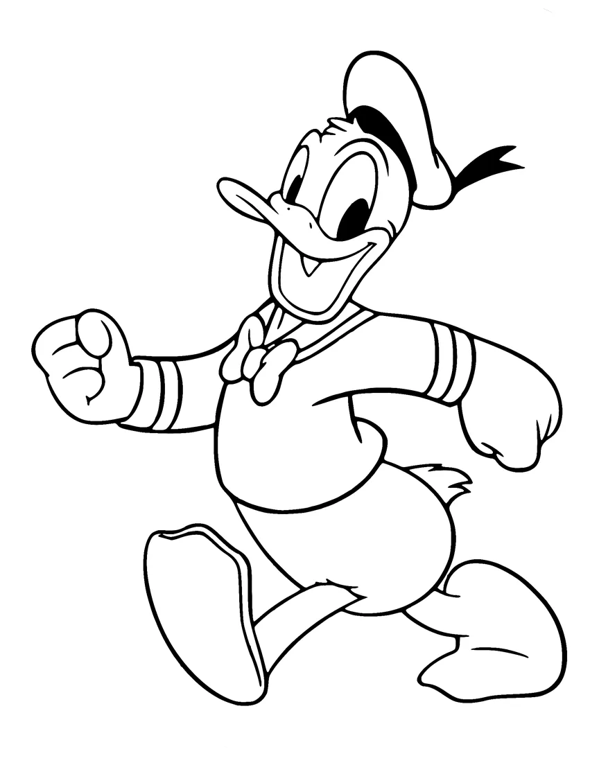 coloriage Donald Duck et decoupage a imprimer gratuit