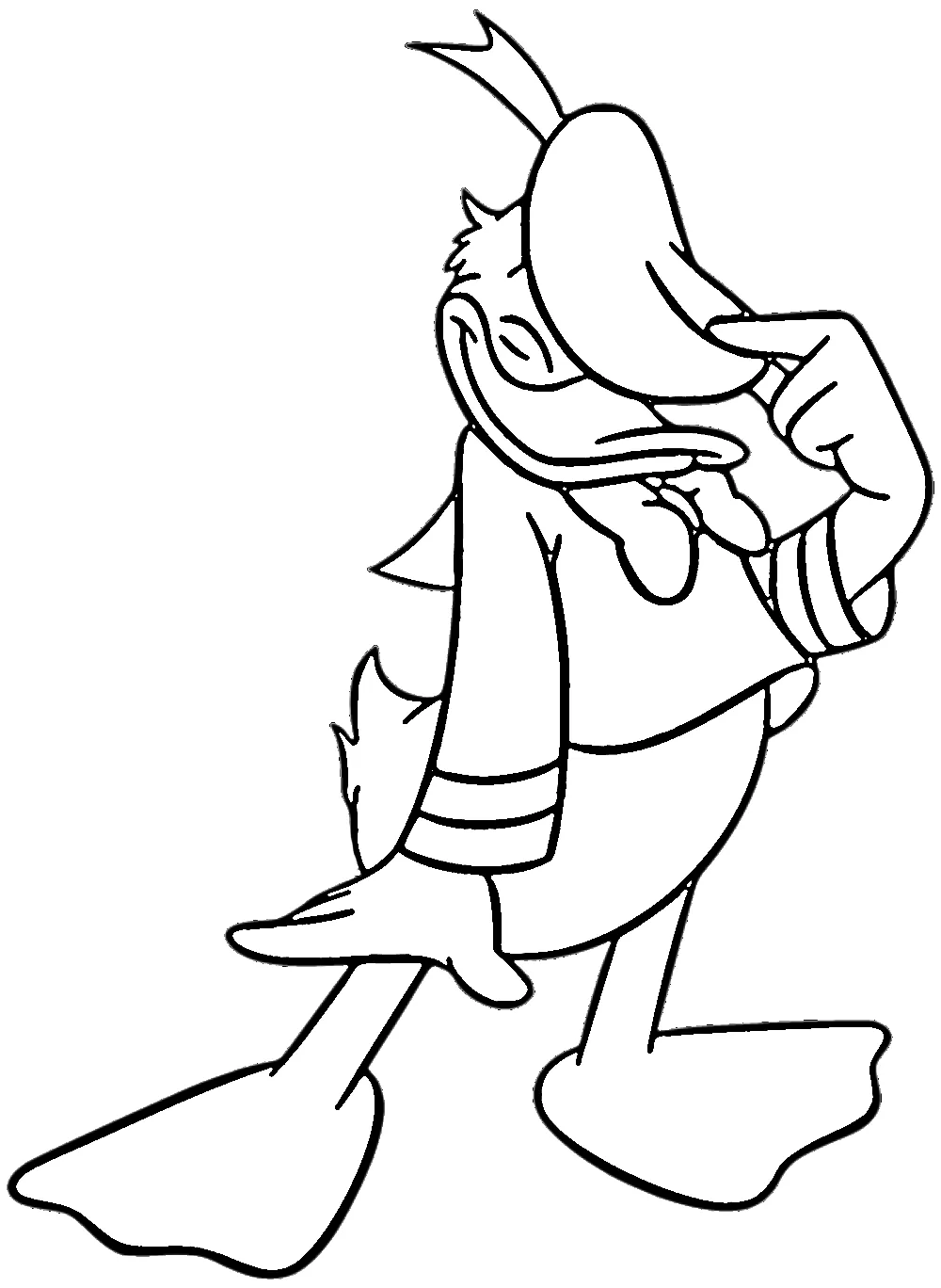 image pour coloriage Donald Duck enfant