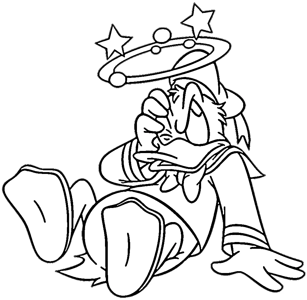 coloriage Donald Duck à imprimer pdf