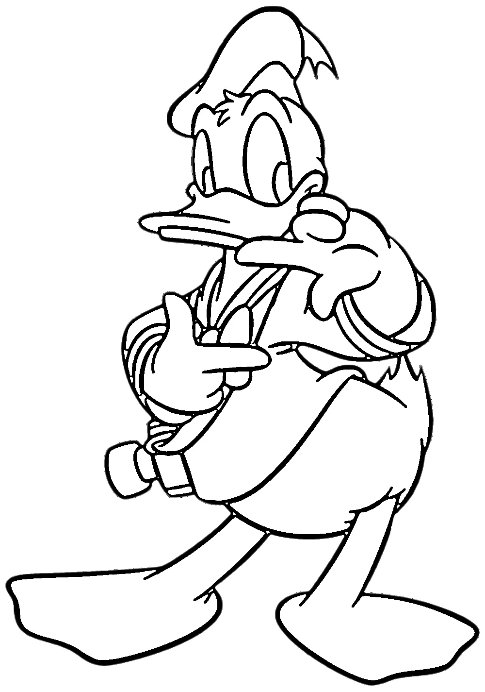 coloriage Donald Duck pour primaire