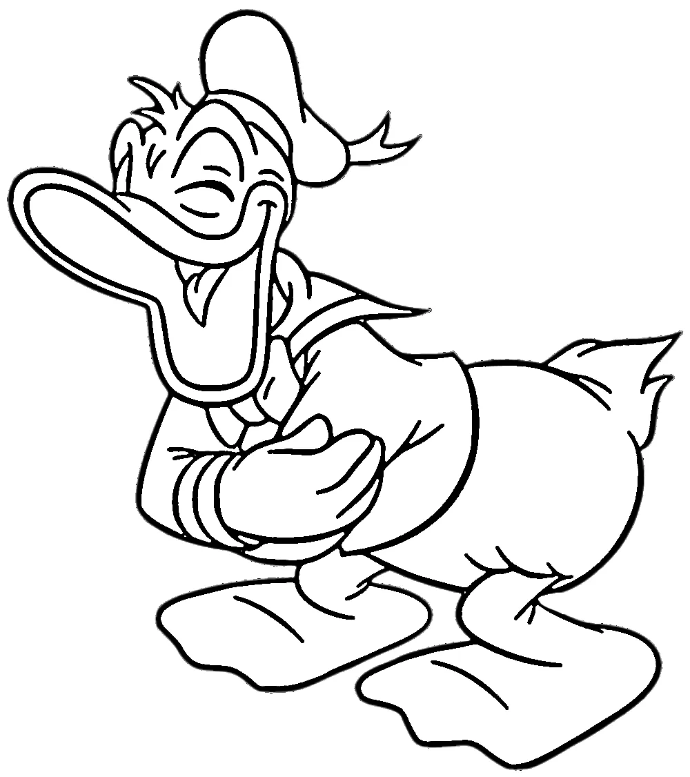 image pour coloriage Donald Duck enfant 1