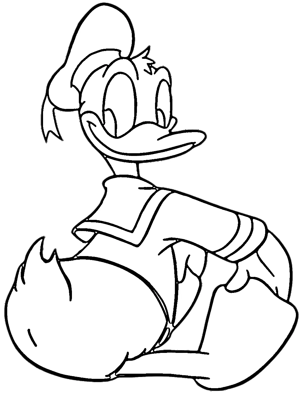 imprimer coloriage Donald Duck gratuit