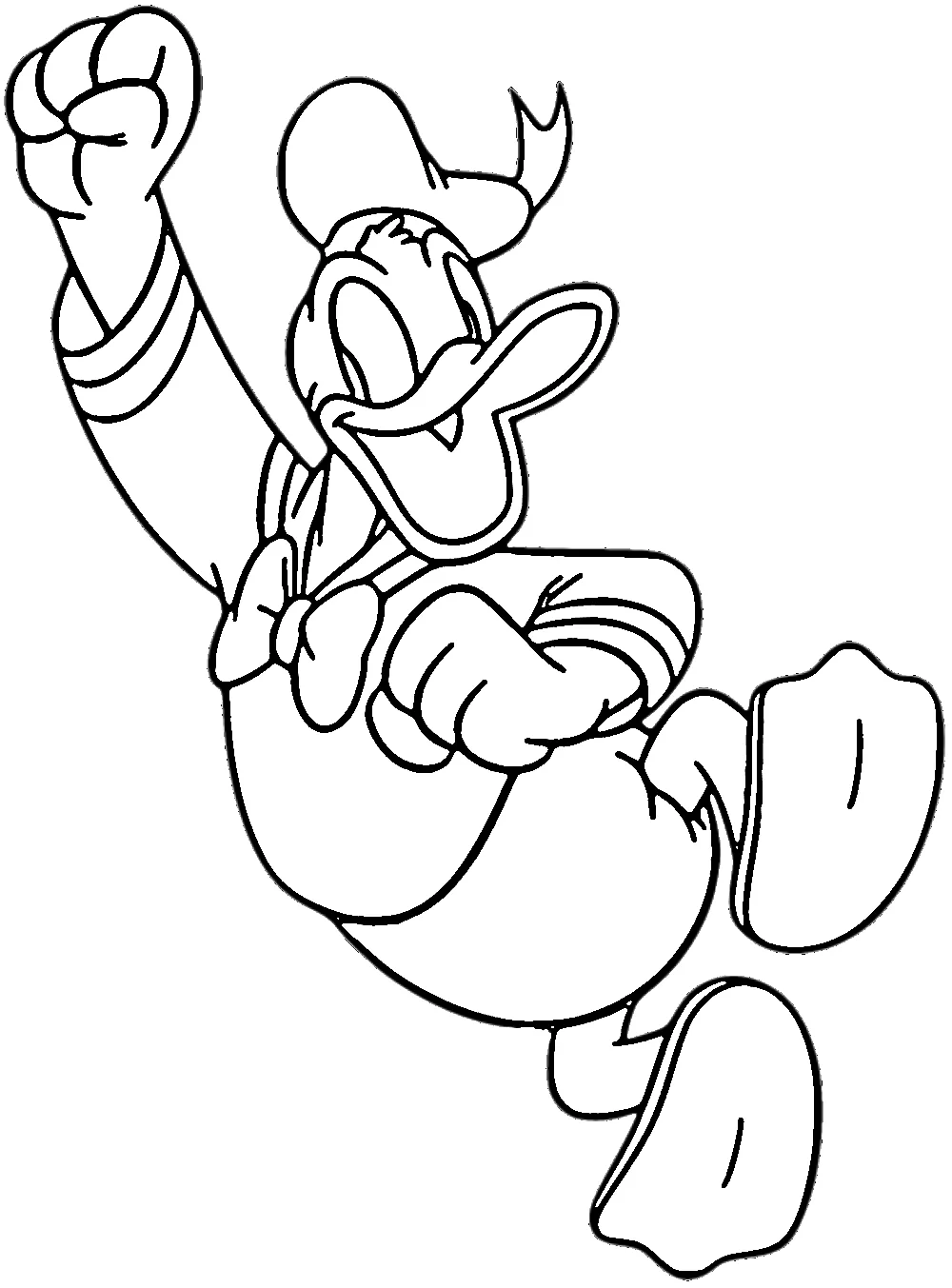 coloriage Donald Duck à imprimer pour enfant de 2 ans