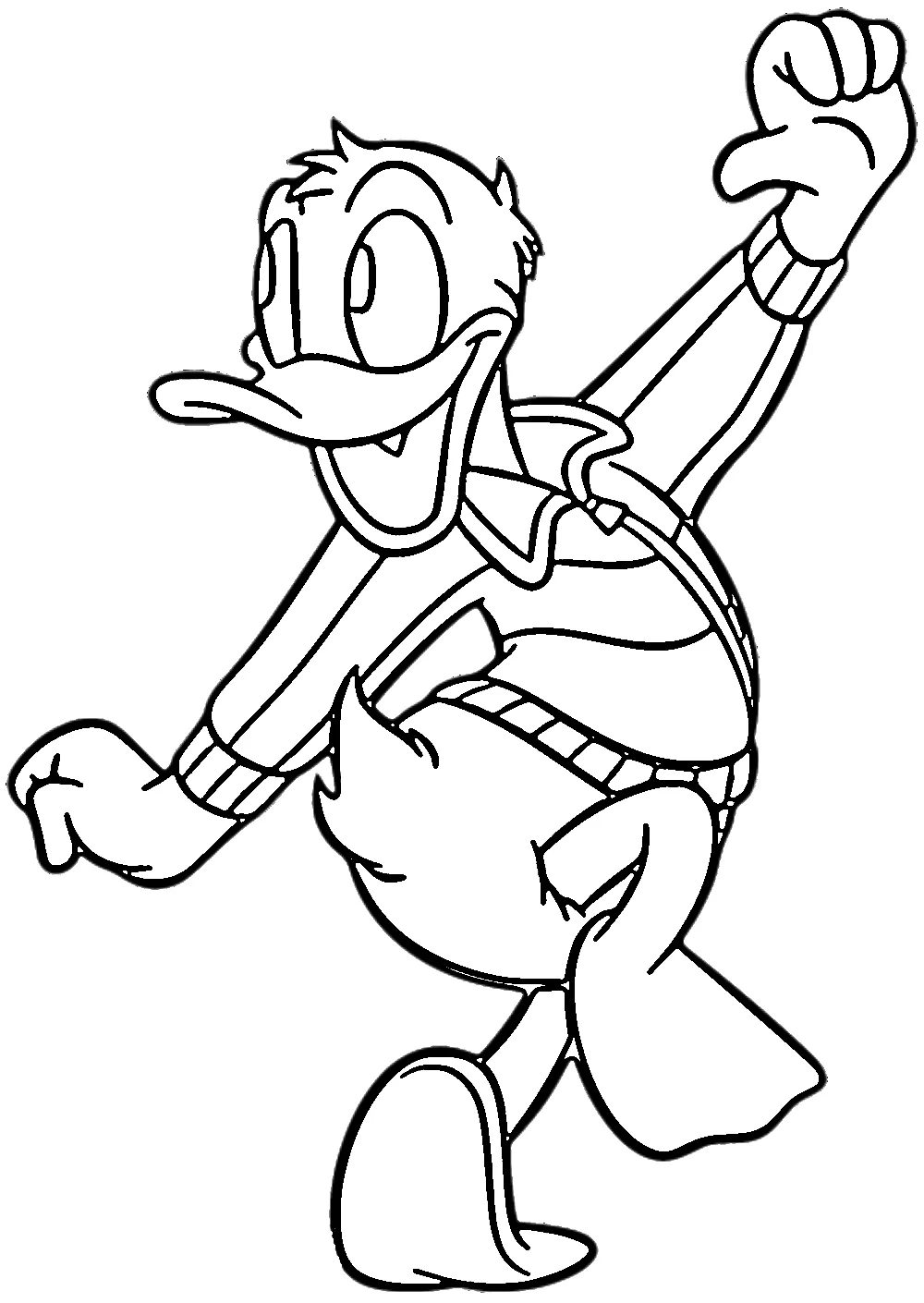 coloriage Donald Duck a colorier en ligne gratuitement 1