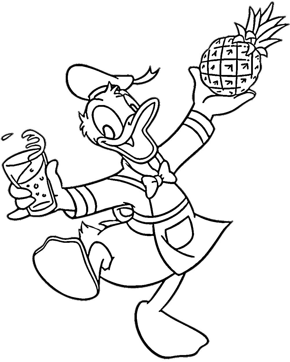 coloriage Donald Duck pour primaire 1