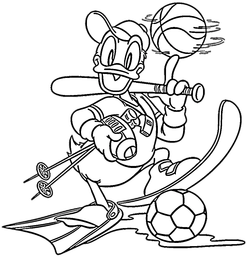 coloriage Donald Duck à imprimer gratuitement 2