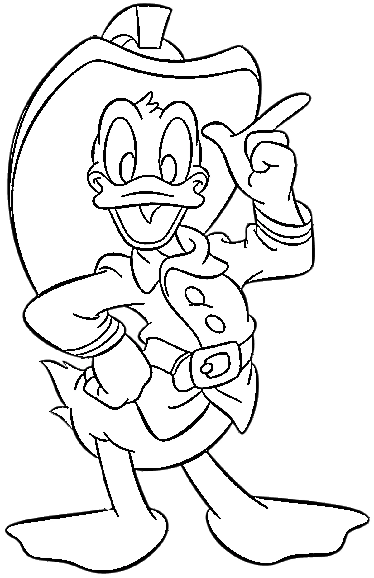 coloriage Donald Duck à imprimer pdf gratuit 2