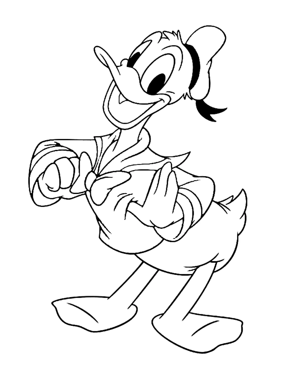 coloriage Donald Duck à imprimer pdf gratuit