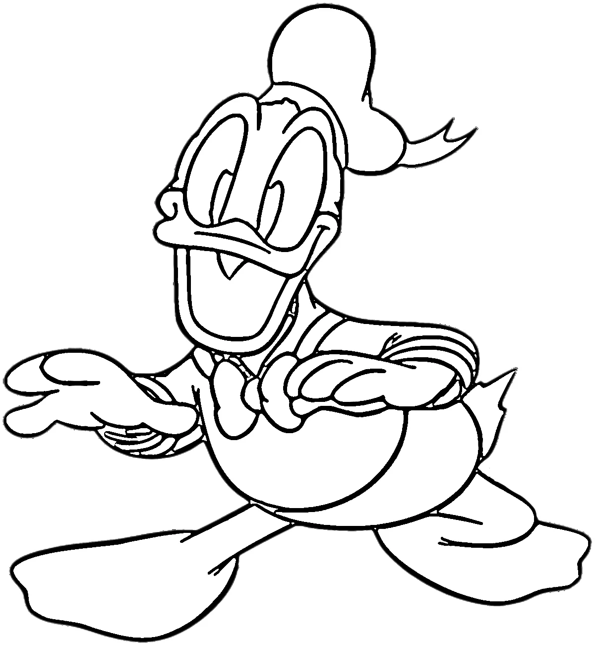 coloriage Donald Duck a colorier en ligne